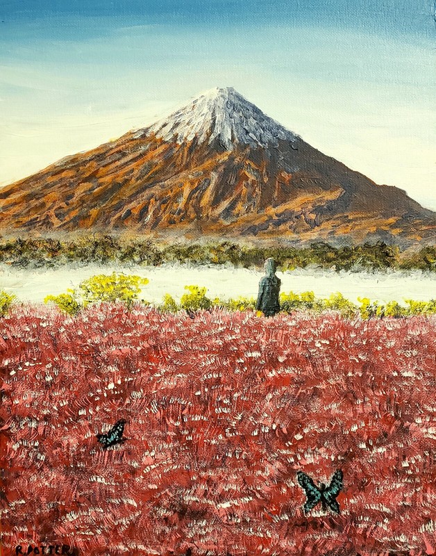 Mount Fuji Beautiful Art  Inspiration Original Landscape Painting