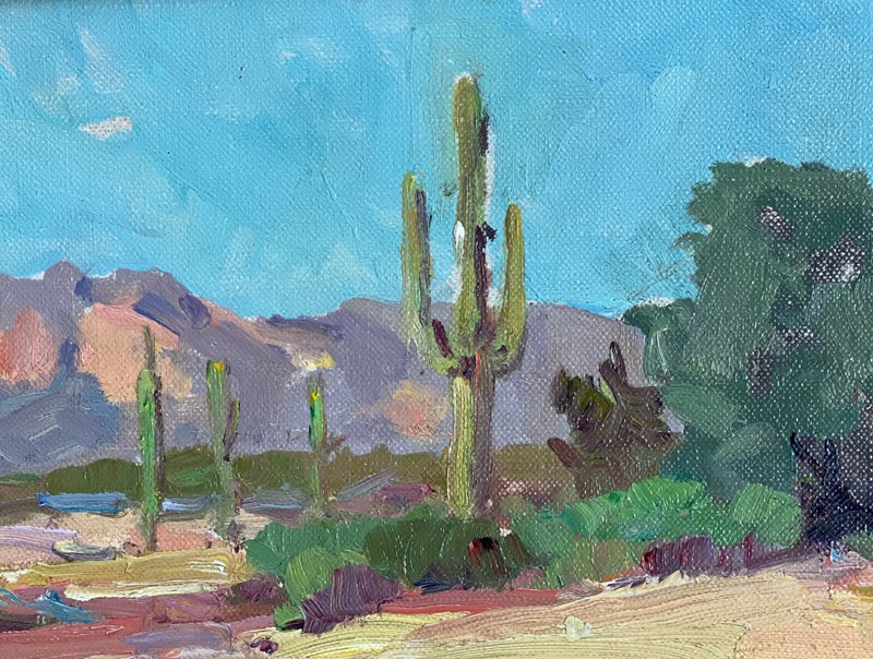George Kennedy Brandriff (American 1890-1936) Oil on Canvas Desert in Hemet CA gallery