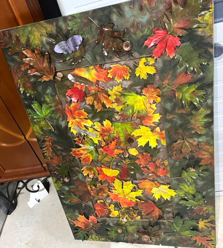 Stunning Copper Repoussé Oil,Metal Coatings,oxidational 3D Sculptural Painting