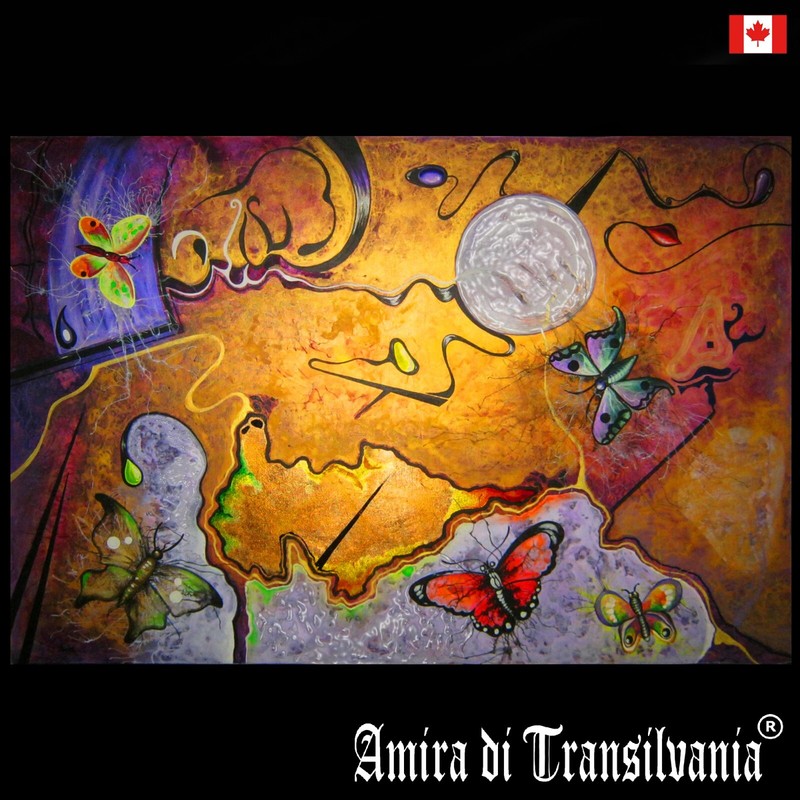 Butterfly Landscape Modern Art Contemporary Painting Figure Nature Famous Artist