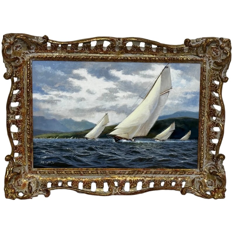1894 Britannia & Vigilante With Valkyrie II & Satanita On Clyde Stephen J Renard