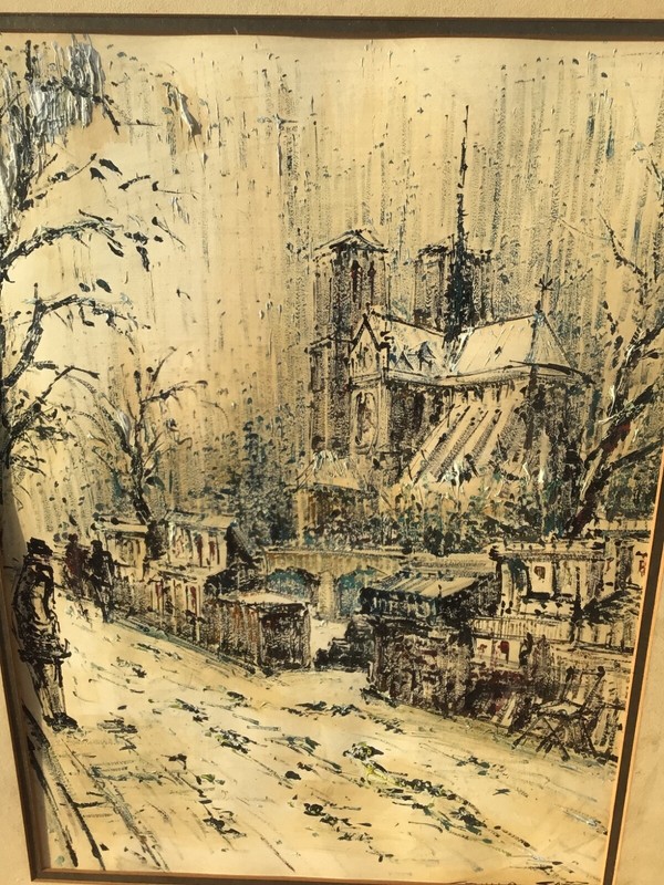 Juan Sevilla Saez Original Signed Painting on Paper
