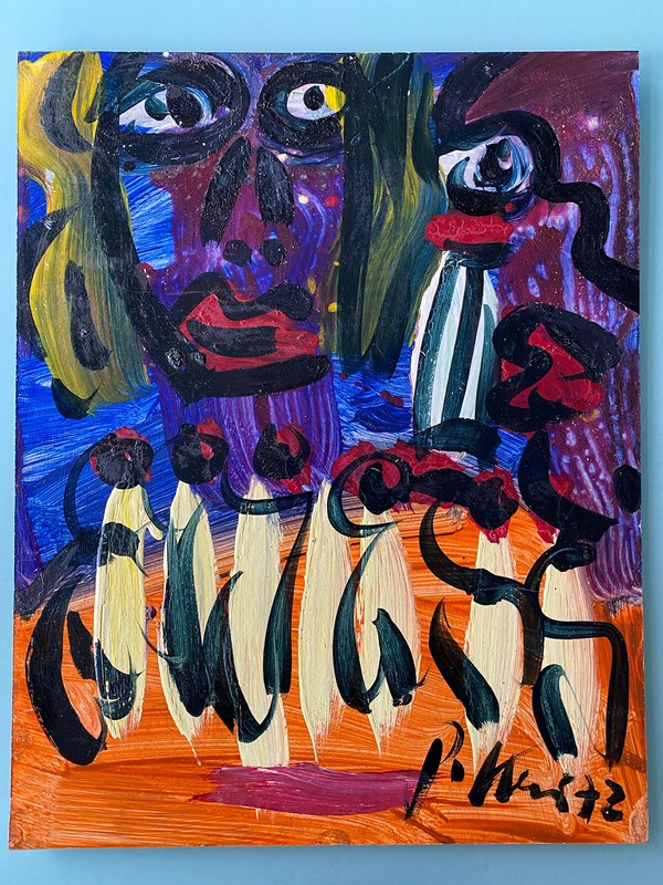1972 Peter Keil Painting Oil Germany Abstractionism 20”x16”