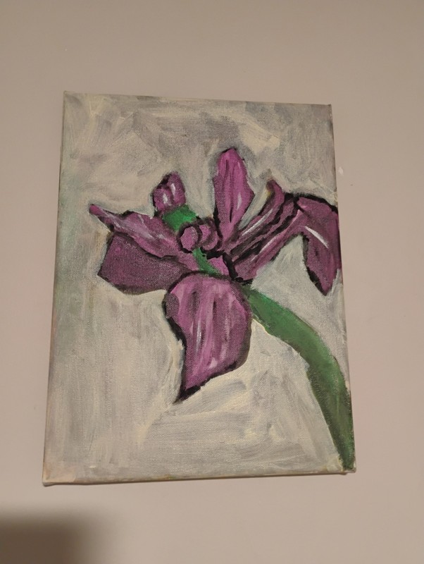 Purple Flower With Washed Background