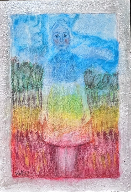 Watercolor, Acrylic, Colored Pencil / Carol EGraham / Center Of All That Is