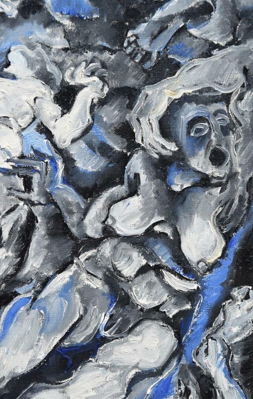 Richild Holt *1941 Stuttgart / Gemälde "Apokalypse" 1990 signiert / Holtzbrinck gallery