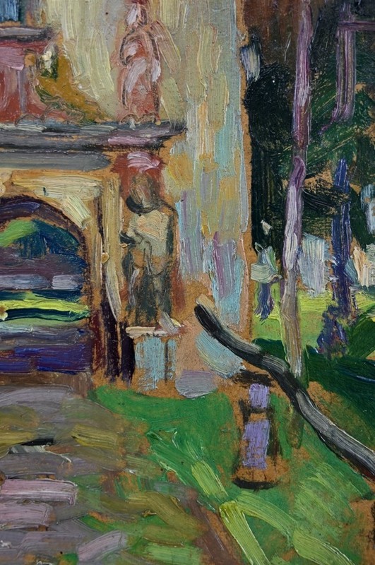 Oil Painting Oil Painting Old Antique Impressionism Castle Park Austrian Painter gallery