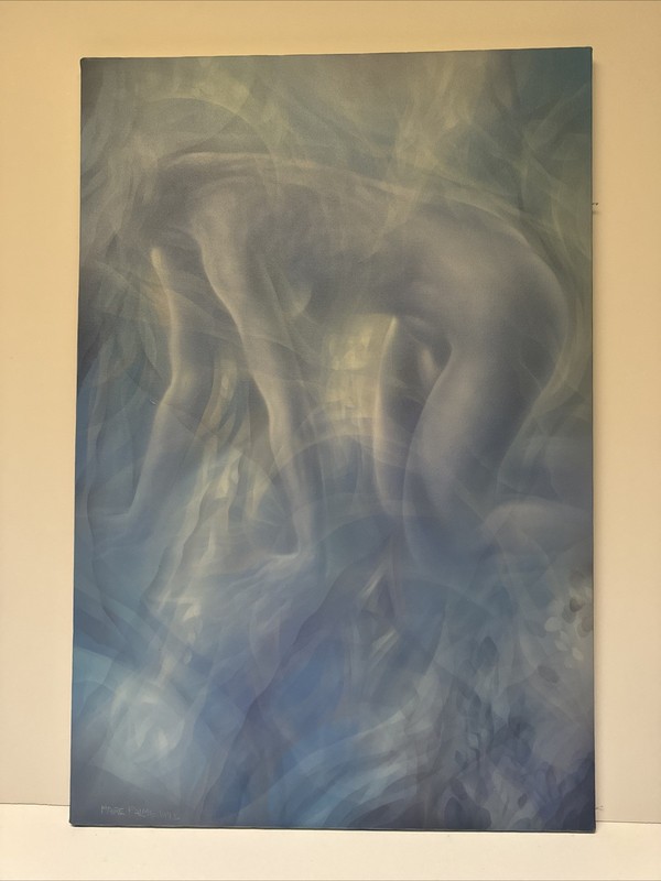 SURREALISM PAINTING METAPHYSICAL CUBISM LARGE MAIRE PALME 36” Abstract Women