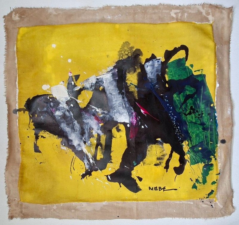 Manabu Mabe Signed Abstract Oil Painting on Canvas - Japanese Brazilian Art gallery