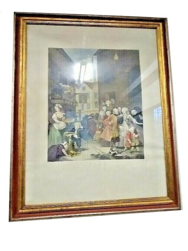FRAMED ANTIQUE ENGLISH PRINT TITLE ‘NOON’ Afternoon