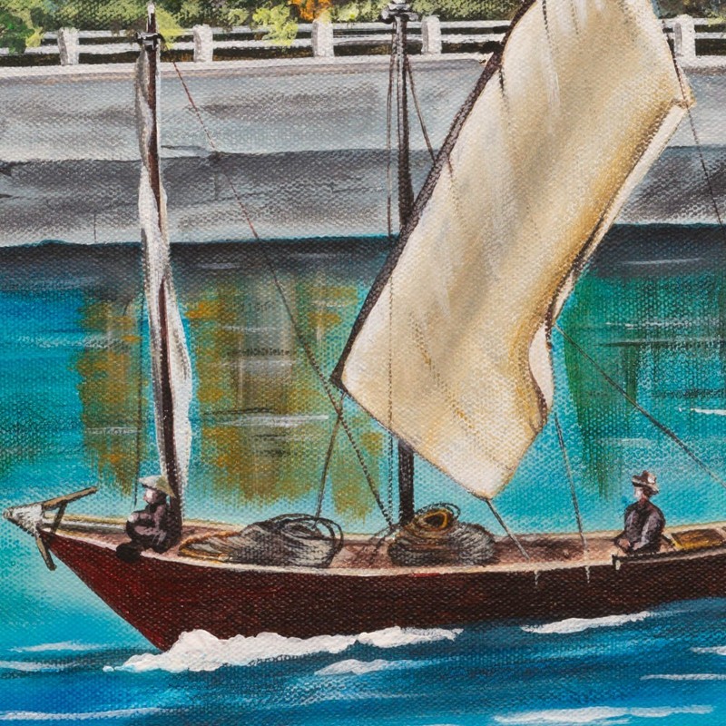 Original Vietnam Heritage Art – Phan Thiết Water Tower Painting – 20x16 Acrylic gallery