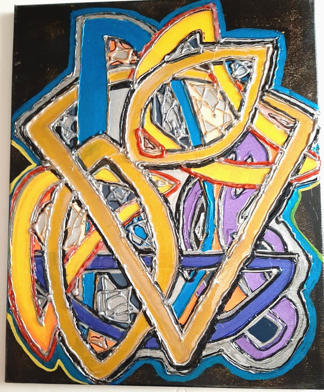 TROPHY – Original Modern Abstract Art, Acrylic Painting on Canvas.