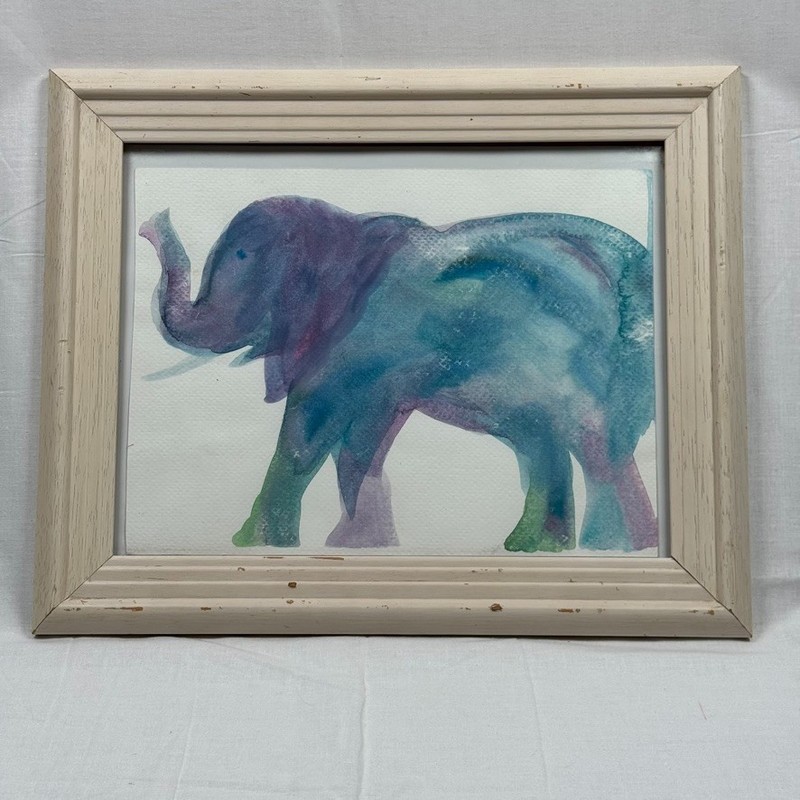 Water Color «Elephant» – Framed