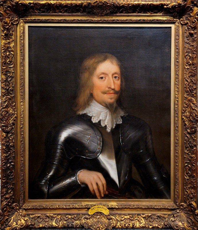 After Sir Anthony Van Dyck-Portrait of King Charles I wearing Armor