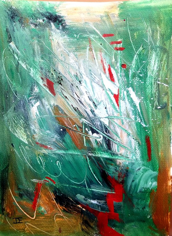 Art Acrylic Abstract by Delores J. Ekberg «The Deep»