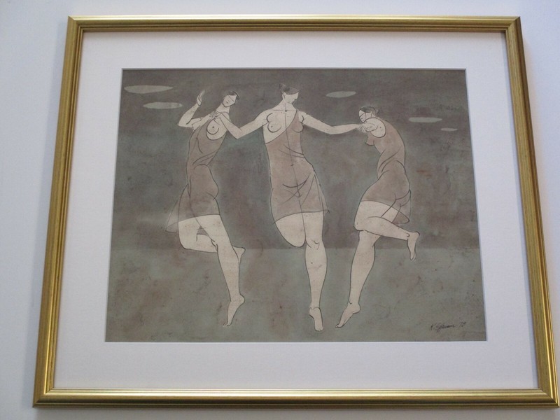 KERMIT EPPERSON B.1913 PAINTING AMERICAN EXPRESSIONISM MODERNISM Mid Century