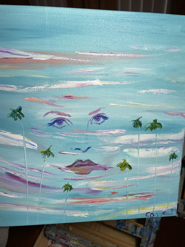 Lana Del Rey Rare Portrait Oil On Canvas OOAK 10 X 10 Inches Decor