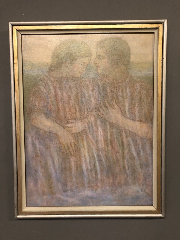 Beveridge Moore “Declaration” 1985 Oil On Canvas 34 1/2” X 26 3/4”