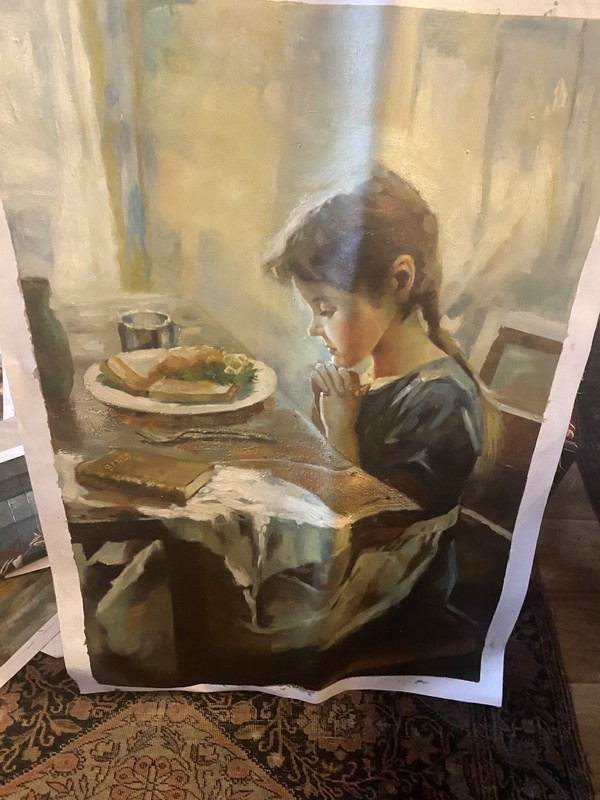 Large Oil Painting On Canvas, Read Description
