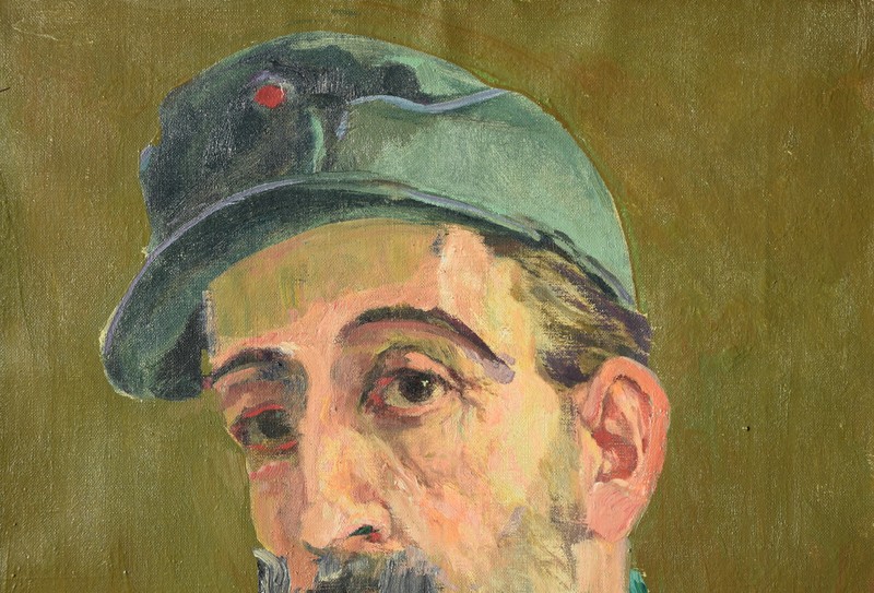 Herbert Grass 1886-1978 Heidelberg / Painting Self Portrait 1945 Soldier World War gallery