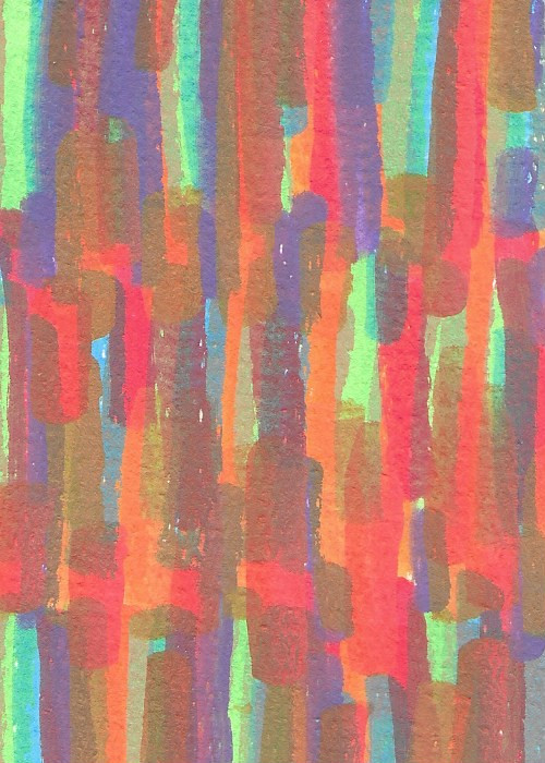 ACEO ATC CARD «Letters 59» REASOR Original Abstract Hand Made Painting 2.5×3.5