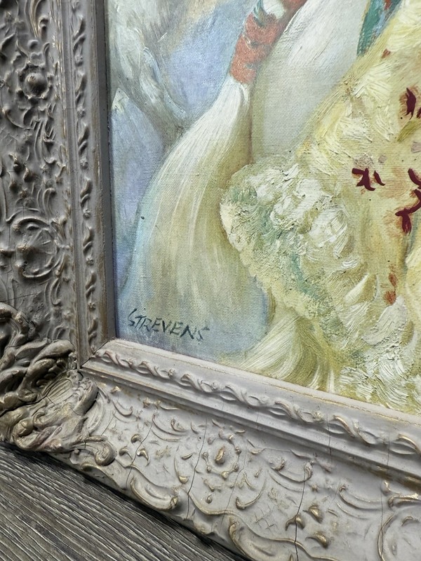 Vintage Fiesta De Valencia Stevens Spanish Festival Wall Art Ornate Frame 28x24 gallery
