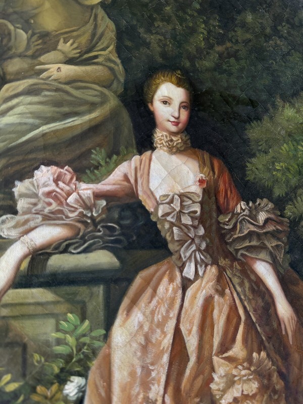Textured Reproduction Portrait of Madame De Pompadour In Gilt frame 31x27.5" gallery