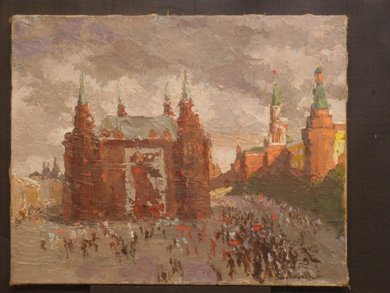 SERGEI SMOLOVICH KREMLIN IMPRESSIONIST RUSSIAN OIL PAINTING RED SQUARE gallery