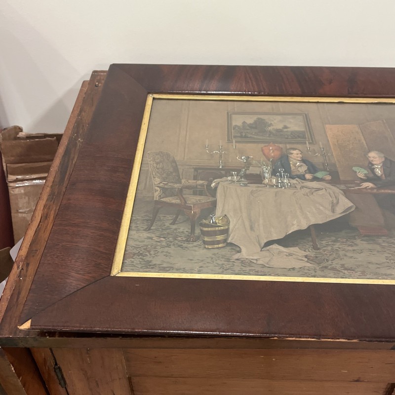 W. Dendy Sadler Vtg Colored Etching Lithograph, Parlor Scene, Antique Frame gallery