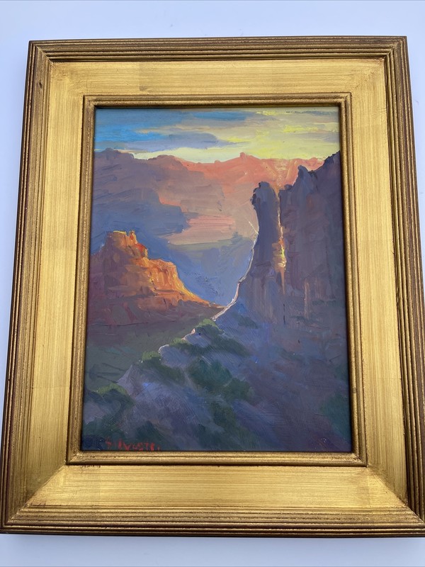 American Impressionism Painting Listed Landscape Grand Canyon Silvio Silvestri gallery