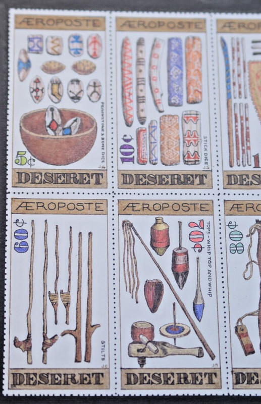 16 Hand Painted Stamp Designs on board ca. 1960s stamps gallery