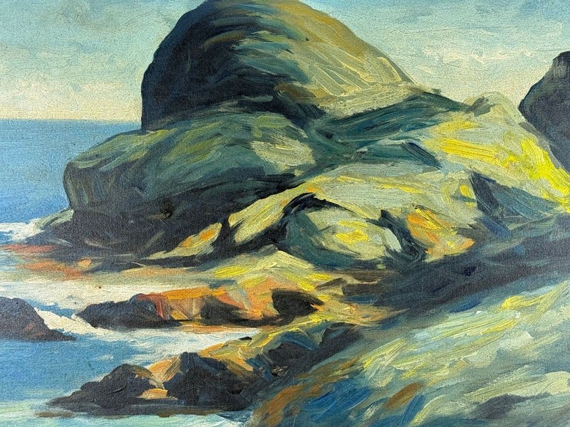 Edward Hopper (Handmade) Oil On Canvas Painting signed and stamped gallery