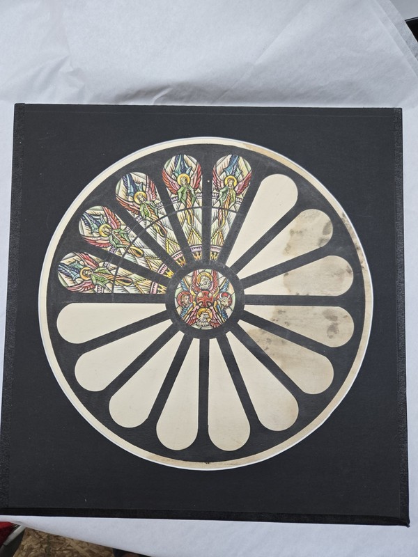 Clinton Glass Co Stained Glass Watercolor Maquette of Chicago Church Window