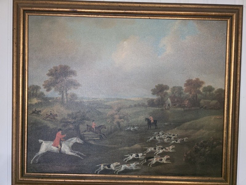 Hunting Painting Aprox 28×35 Including Frame