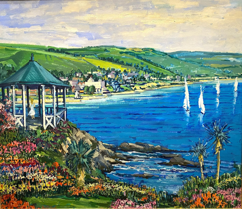 Vincent Farrell Large Coastal Landscape Oil Painting of Laguna Beach CA gallery