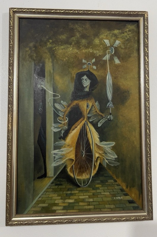 REMEDIOS VARO PAINTING OIL CANVAS SPANISH-MEXICAN PAINTER SURREALIST ART OLD gallery