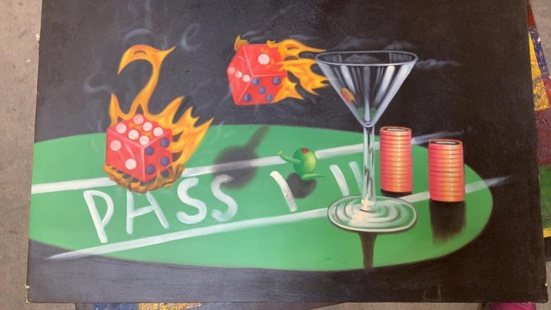 36X24 Inch Hot Dice Oil Painting