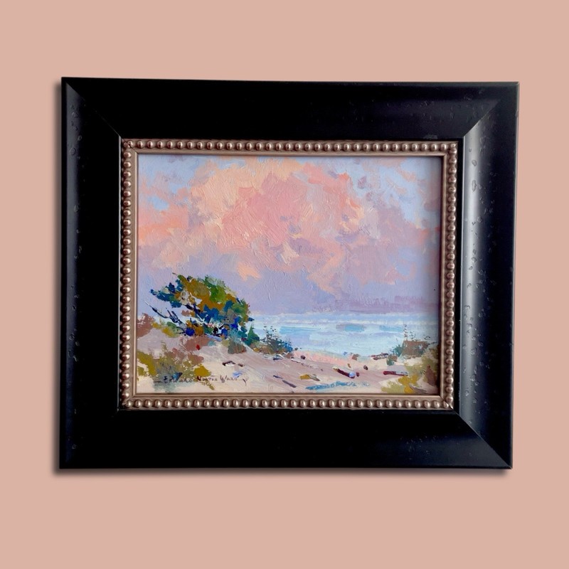 EDWARD NORTON WARD California Impressionist Coast Sunset Landscape Oil Painting