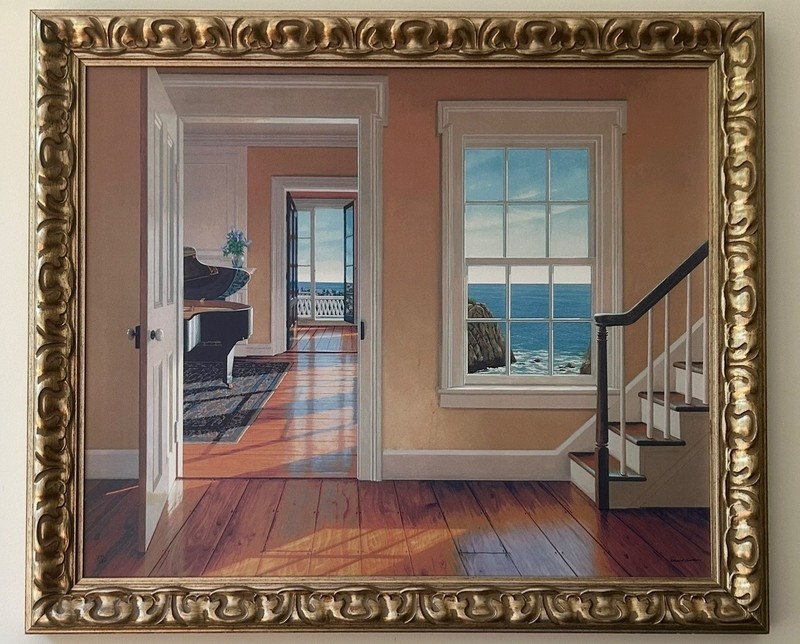 Edward Gordon, The Music Room, Glicee on Canvas