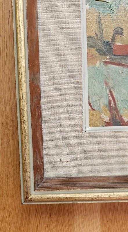 SCANDINAVIAN MID CENTURY OIL PAINTING EXPRESSIONIST LANDSCAPE RUNE PETTERSSON gallery