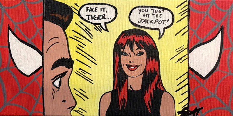 Hand-painted Canvas From The Amazing Spider-Man #42 – 1st Ap Of Mary Jane Watson