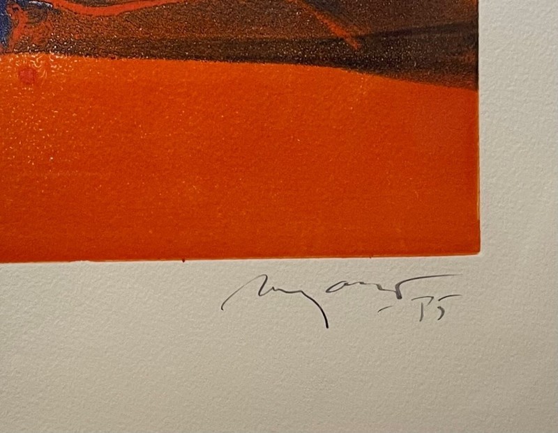 Original SERGIO MOYANO 'Door to A Compassionate Life' ABSTRACT Monotype PAINTING gallery