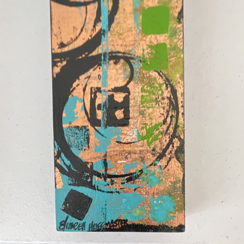 Elizabeth Huffmaster Signed Original Acrylic Abstract Painting on Wood, Small gallery