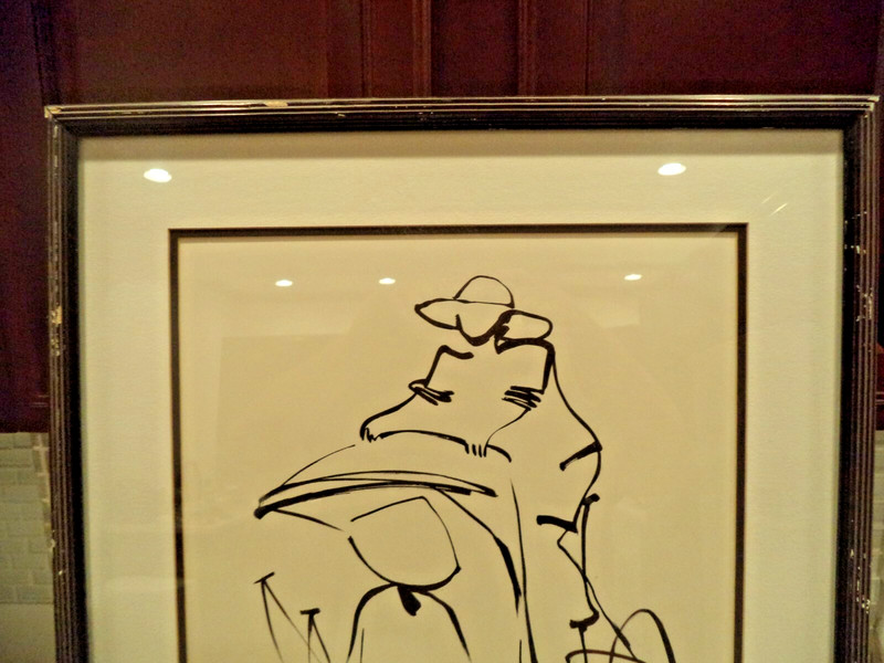 VINTAGE SIGNED CYCLE RICKSHAW HAND PAINTED DRAWING ART SIZE 21 X 15" COA gallery