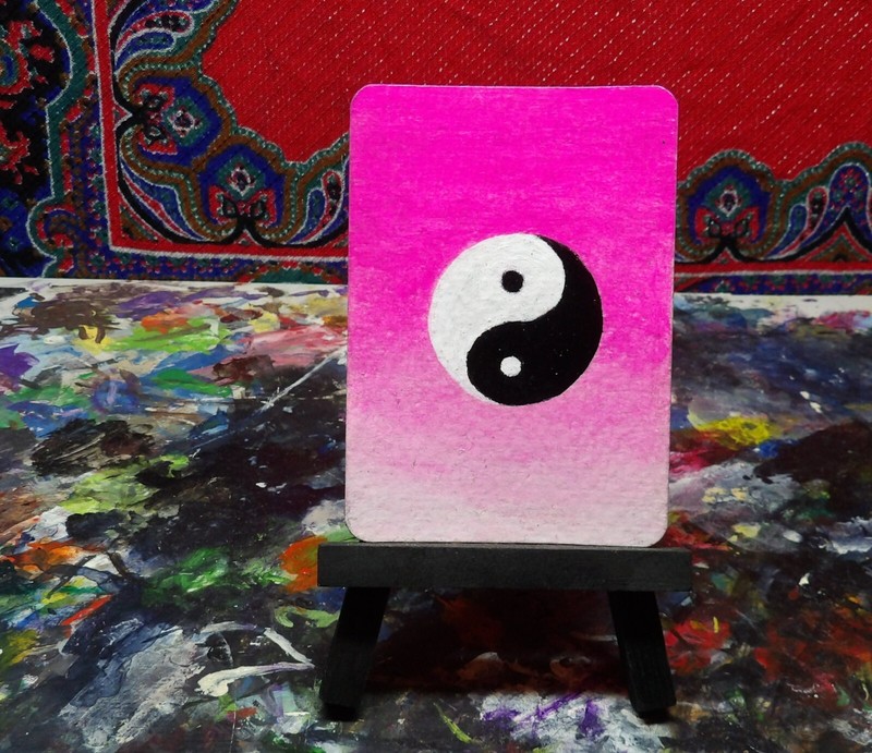 ACEO ORIGINAL ACRYLIC ART CARD HAND PAINTED