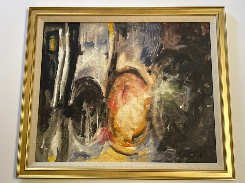 1970’s Original Abstract Painting Modernist Expressionist Non Objective Mystery