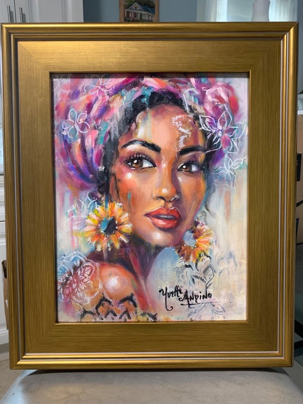 Original Abstract, Oil, girl Portrait, Healing, Motivational Art