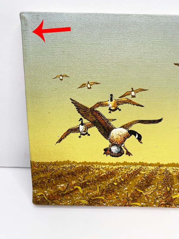 D. Baxter Serigraph Original Signed Landscape Ducks Farm Painting 8x10 Canvas gallery