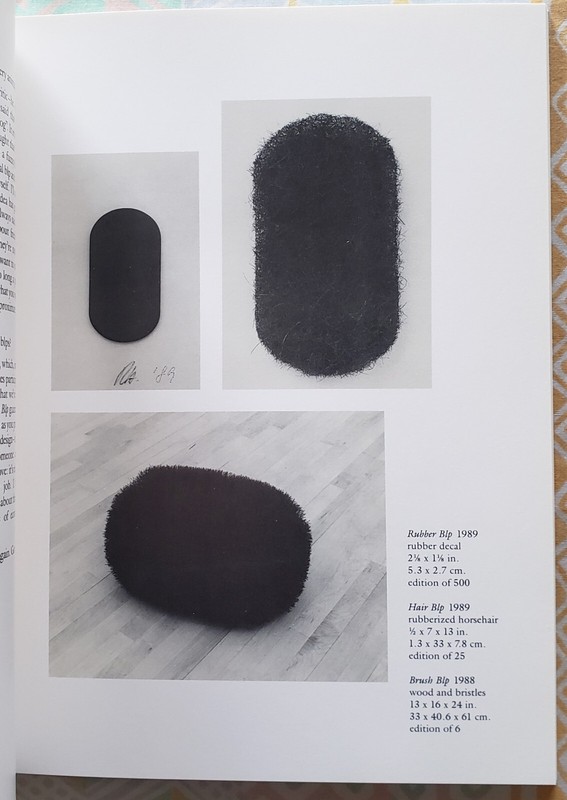 Richard Artschwager "Complete Multiples" (catalog with a multiple " RUBBER BLP") gallery