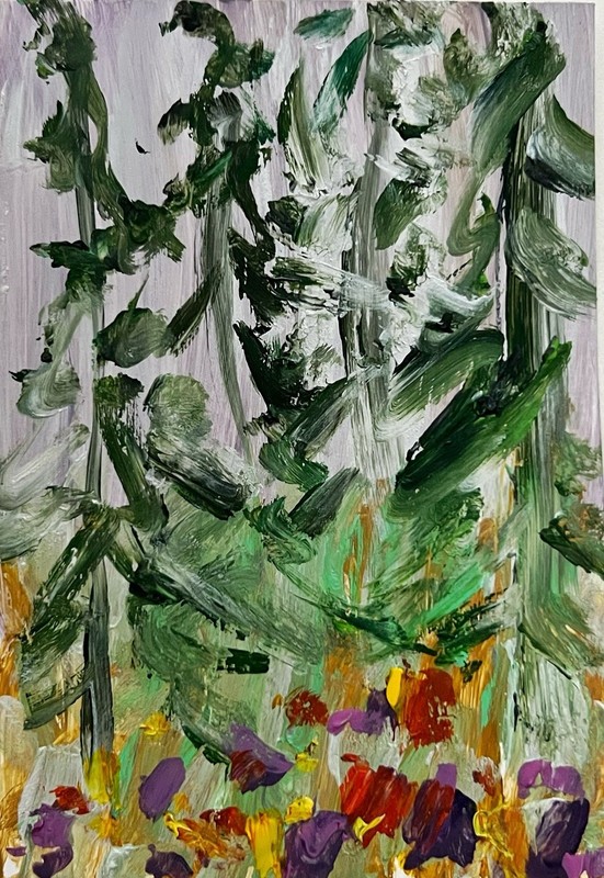 Forest Minimalist Art Simple Nature Trees Artwork Rustic Woodland Home Decor 4x6 gallery